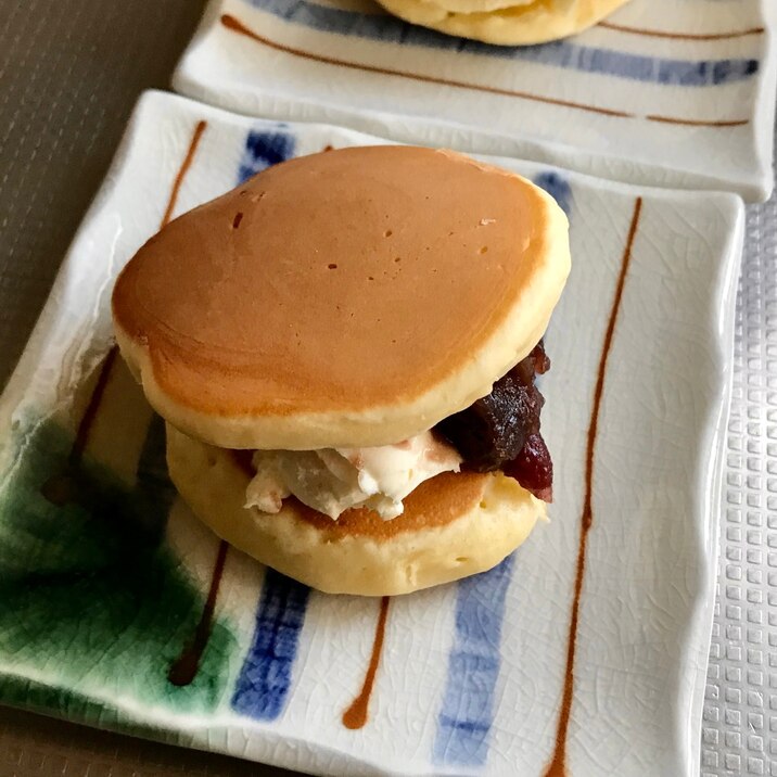 ホットケーキミックスでクリームチーズどら焼き